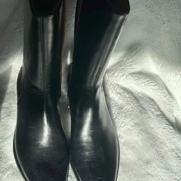 Black leather boots made in Sweden - Picture 7 of 11